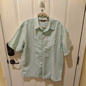 Light blue short sleeve button down shirt